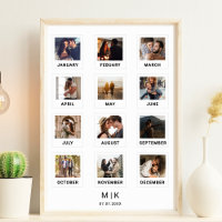 Modern Couple Anniversary Photo Collage