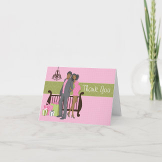 Modern Couple Baby Shower Thank You Card