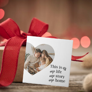 Modern Couple Family Photo & Family Quote Gift Favour Tags