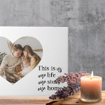 Modern Couple Family Photo & Family Quote Gift Tile<br><div class="desc">Modern Couple Family Photo & Family Quote Gift</div>