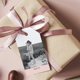 Modern Couple Family Photo & Family Quote GiftMode Gift Tags