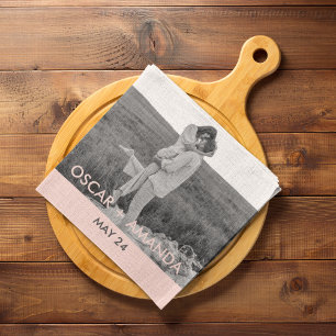 Modern Couple Family Photo & Family Quote GiftMode Tea Towel