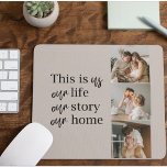 Modern Couple Family Photo & Family Quote Lovely Mouse Mat<br><div class="desc">Modern Couple Family Photo & Family Quote Lovely</div>