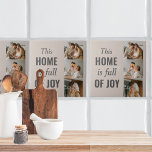 Modern Couple Family Photo & Family Quote Tile<br><div class="desc">Modern Couple Family Photo & Family Quote</div>