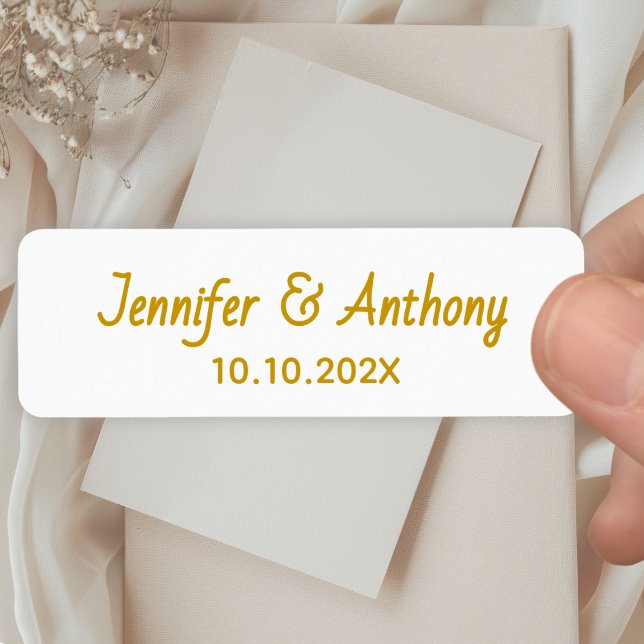 Modern Couple Names & Date Wedding - Gold (Creator Uploaded)
