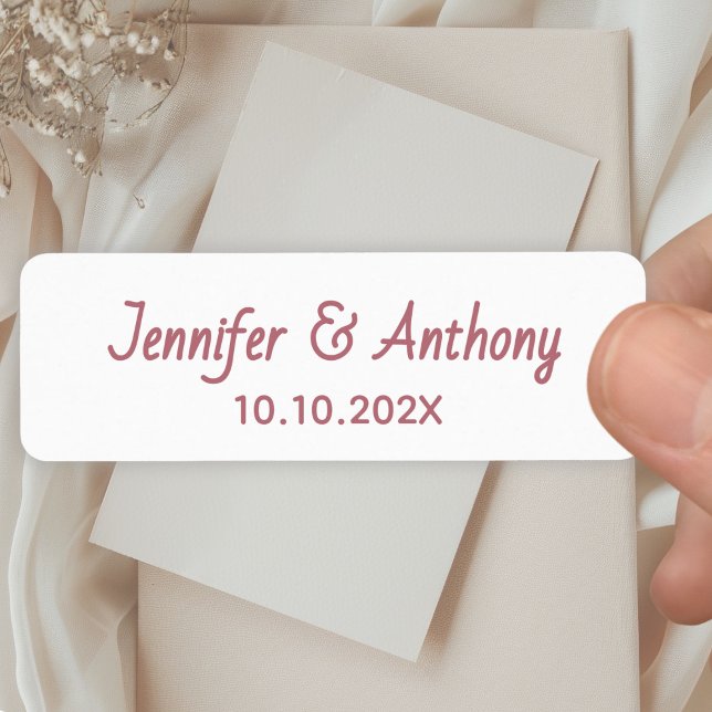 Modern Couple Names & Date Wedding - Rose Gold (Creator Uploaded)