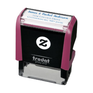 Modern Couple Personalised Couples Return Address Self-inking Stamp