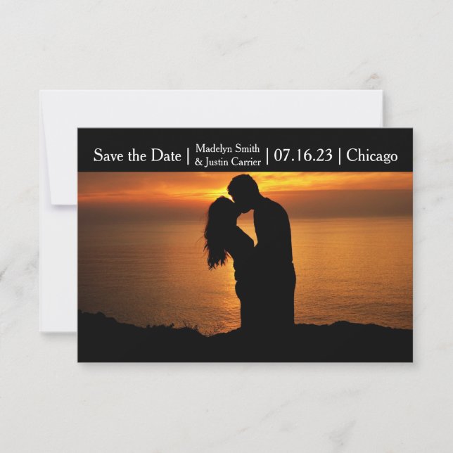 Modern Couple Photo - 3x5 Save the Date (Front)