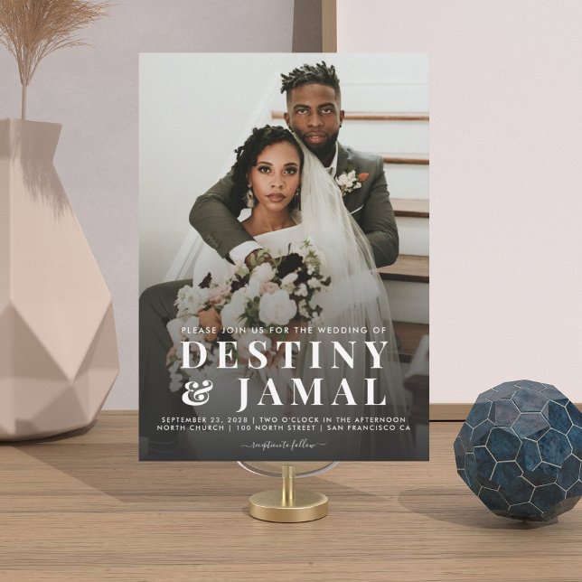 Modern Couple Photo Wedding Invitation (Creator Uploaded)