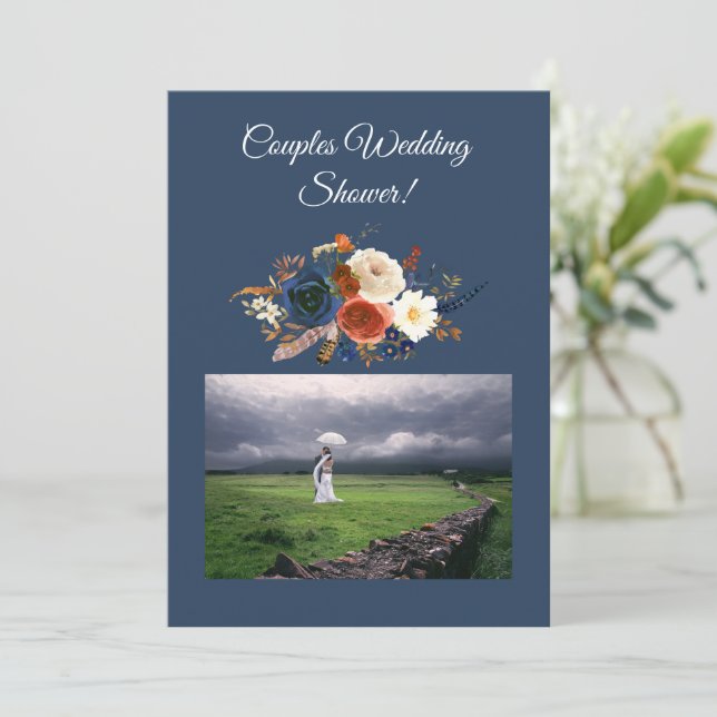 Modern Couple Wedding Shower Invitation (Standing Front)