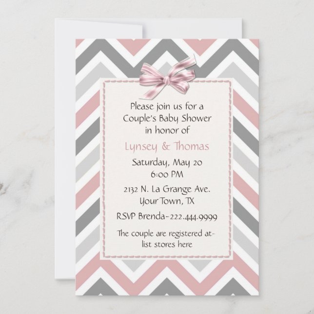 Modern Couple's Baby Shower Invitation (Front)