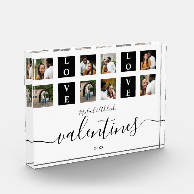 Modern Couples Custom Photo Collage Valentines Day (Left)