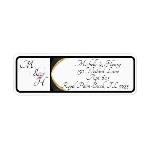 Modern Couples Monogram Return Address