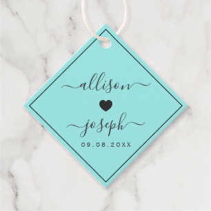 Modern Couple's Names Wedding or Shower Gift Tags