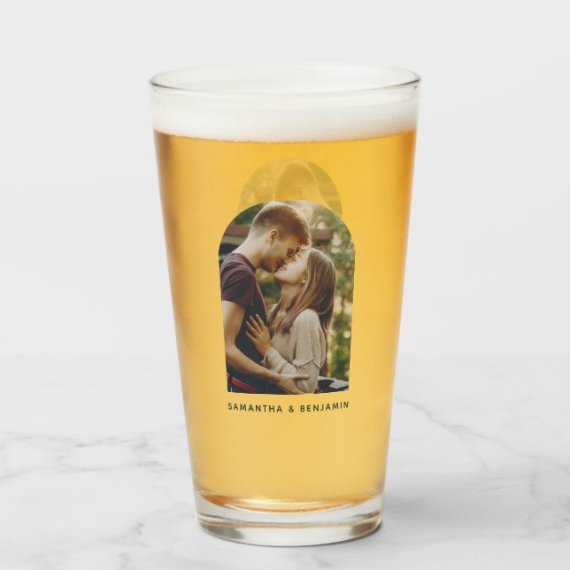 Modern Couples Photo Custom Glass (Back Filled)