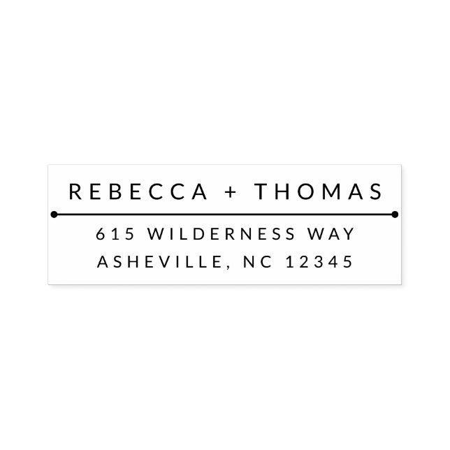 Modern couples return address self-inking stamp (Design)