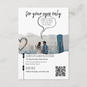 Modern Courthouse Elopement Wedding Celebration Enclosure Card