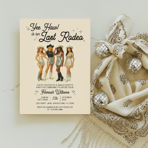 Modern Cowgirl Rodeo Bachelorette Party Invitation