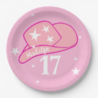 Modern Cowgirl Western Hat Pink Girl 17th Birthday