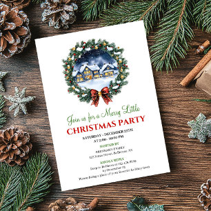 Modern Cozy Winter Scene Editable Christmas Invite