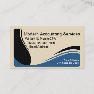 Modern CPA Accountant Business Card