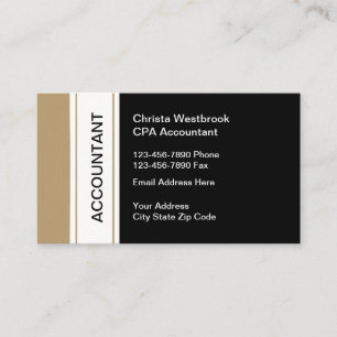 Modern CPA Accountant Business Card