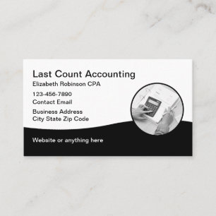 Modern CPA Accounting Business Cards Modern