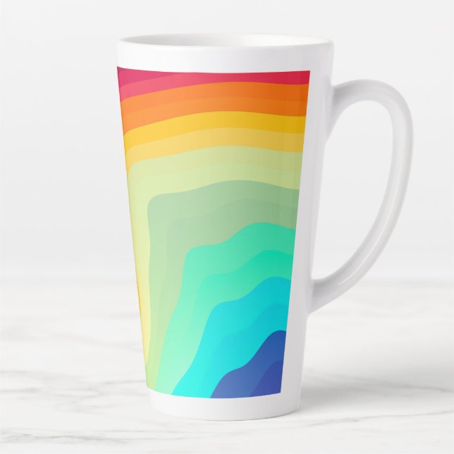 Modern Cracked colorful Stylist  Latte Mug (Right)