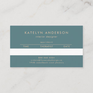 Modern Cracked Gold White Stylist Professional Appointment Card