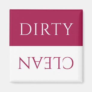 Modern Cranberry Berry Dirty/Clean Dishwasher Magnet