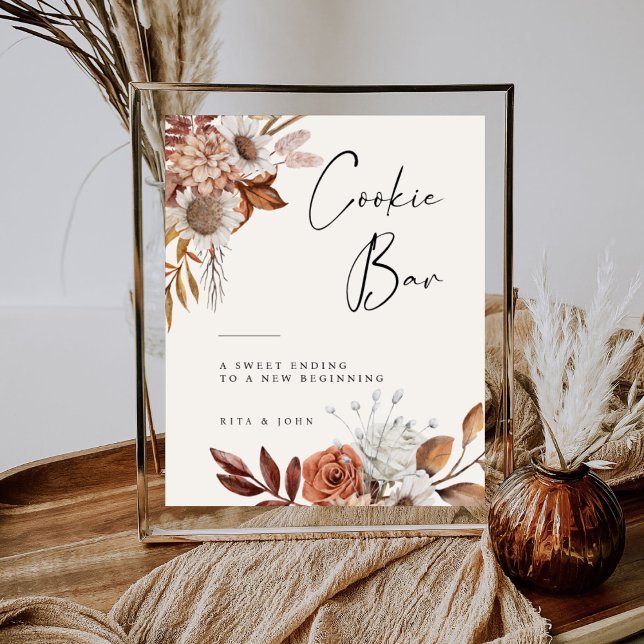 Modern Cream Boho Cookie Table Wedding Sign (Creator Uploaded)