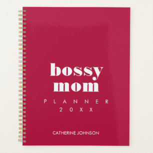 Modern Cream Burgundy Cool Bossy Mom 2026 Planner