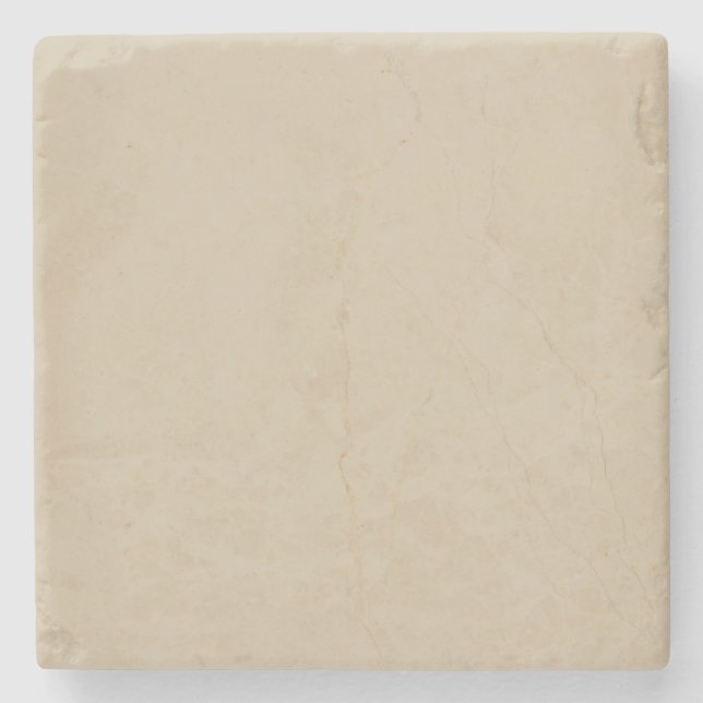 Modern Cream Ivory Customisable Stone Coaster (Front)
