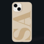 Modern cream natural initial minimal contemporary  Case-Mate iPhone 14 case<br><div class="desc">Modern cream natural  initial monogram minimal contemporary phone case design.</div>