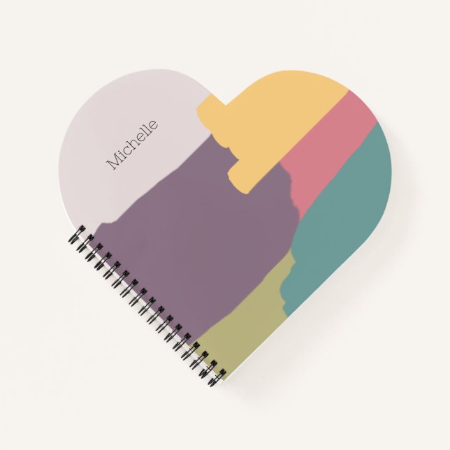 Modern Creamy Summer Colours Splash Notebook (Front)