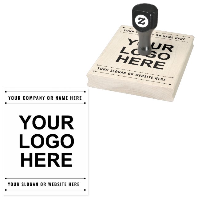 Modern |Create your own business Logo rubber stamp (Stamped)