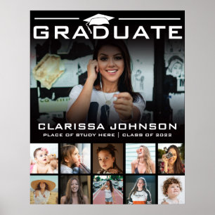 Modern Create Your Own Graduation Photo Collage Poster