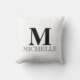 Modern Create Your Own Monogram Template Cushion