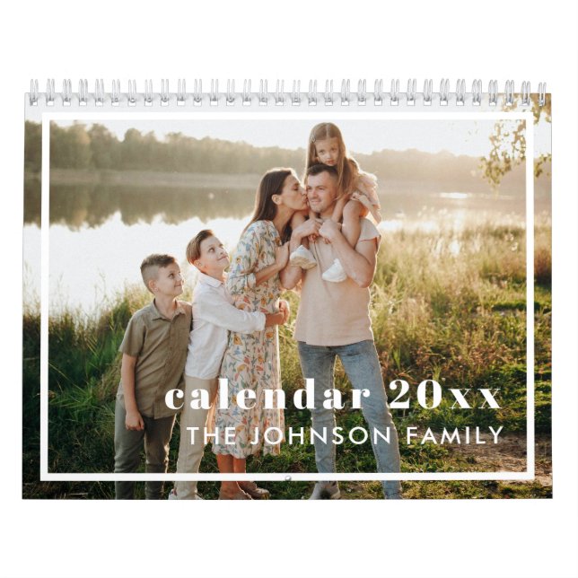 Modern Create Your Own Personalised 2025 Photo  Calendar (Cover)