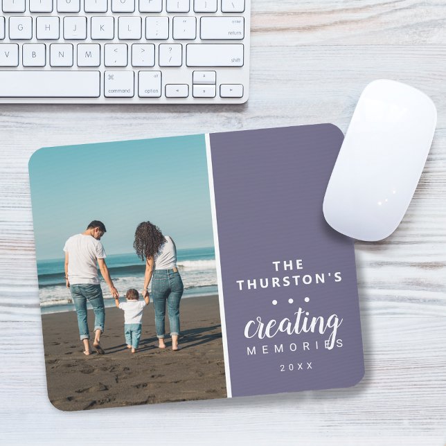 Modern Creating Memories Family Photo Personalised Mouse Mat (Modern Creating Memories Family Photo Personalized Mouse Pad)