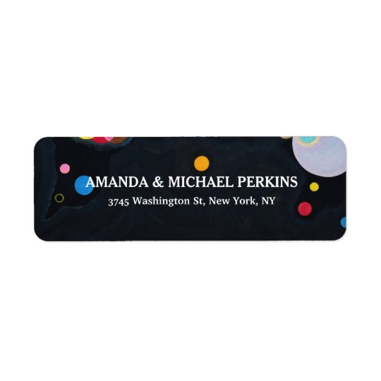 Modern Creative Abstract Shape Art Family Return Address Label