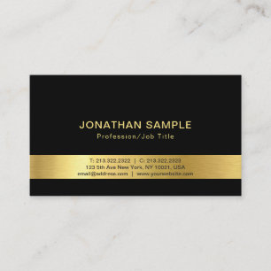 Modern Creative Black and Gold Template Luxury Business Card