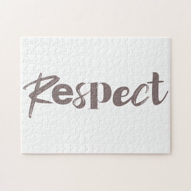 Modern, creative, cool, trendy design of Respect Jigsaw Puzzle (Horizontal)