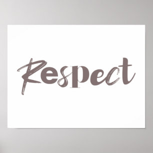 Modern, creative, cool, trendy design of Respect Poster