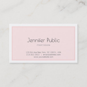 Modern Creative Design Clean Plain Trendy Luxury Business Card
