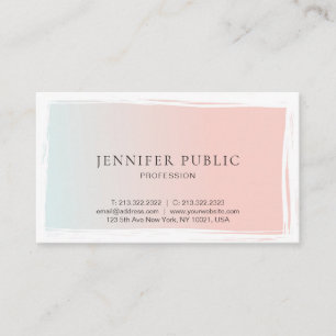 Modern Creative Graphic Design Trendy Plain Business Card