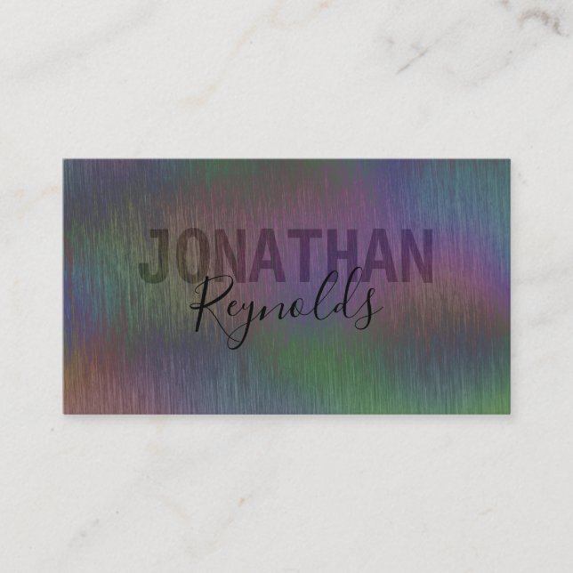 Modern Creative Holographic Metal - Business Card (Front)