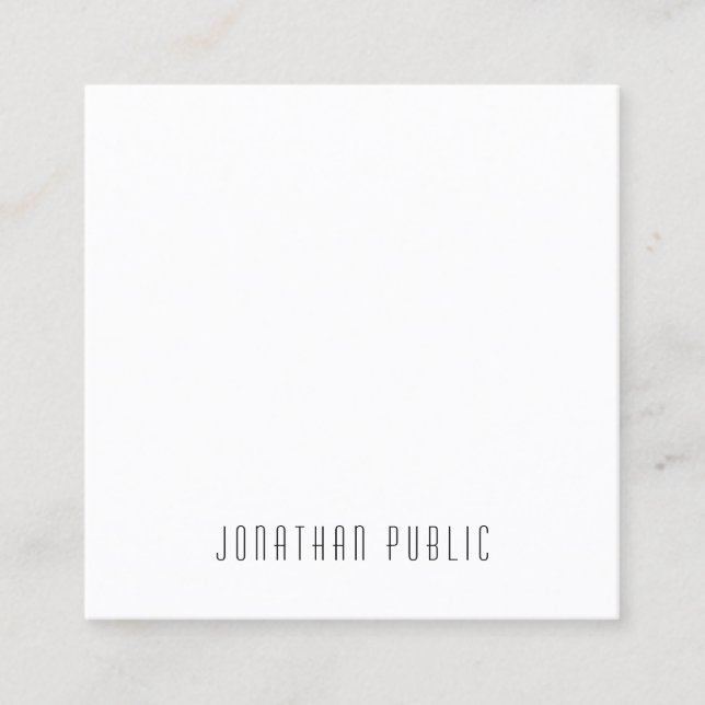 Modern Creative Minimal Template Professional Chic Square Business Card (Front)