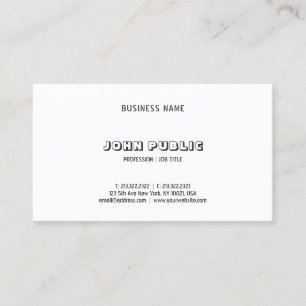 Modern Creative Minimalist Black White Template Business Card