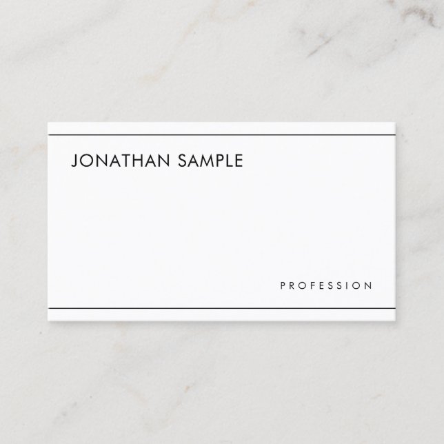 Modern Creative Minimalist Professional Simple Business Card (Front)